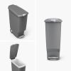 40 Liter / 10.6 Gallon Slim Kitchen Step Trash Can With Secure Slide Lock, Plastic
