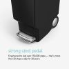 40 Liter / 10.6 Gallon Slim Kitchen Step Trash Can With Secure Slide Lock, Plastic
