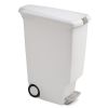 40 Liter / 10.6 Gallon Slim Kitchen Step Trash Can With Secure Slide Lock, Plastic