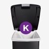 40 Liter / 10.6 Gallon Slim Kitchen Step Trash Can With Secure Slide Lock, Plastic