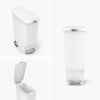 40 Liter / 10.6 Gallon Slim Kitchen Step Trash Can With Secure Slide Lock, Plastic
